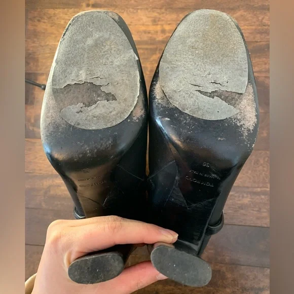 Tom Ford Black Leather ‘T’ Boots Size 36 - Picture 8 of 10